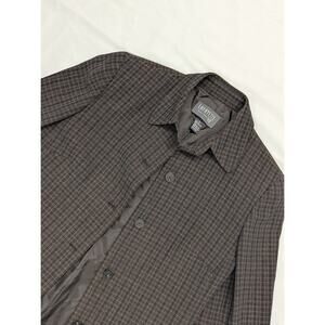 Lafayette 148 Vintage 100% wool patterned brown Jacket business Womens Sz 8